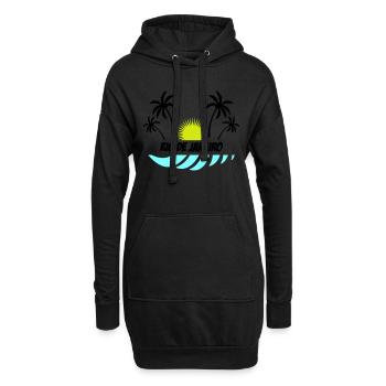 Rio de Janeiro - Hoodie-Kleid - Schwarz - Vorne