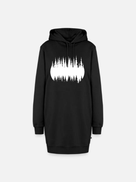 Wald Natur Baum Umwelt - Hoodie-Kleid - Schwarz
