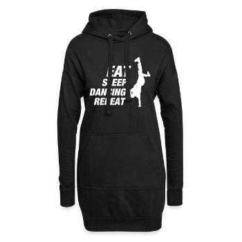 Danse Danse Musique - Sweat-shirt à capuche long Femme - noir - Devant