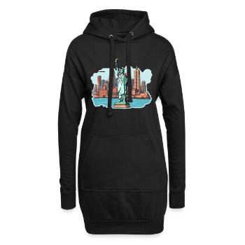 NY City - Hoodie-Kleid - Schwarz - Vorne