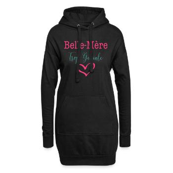 Belle Mère trop geniale - Sweat-shirt à capuche long Femme - noir - Devant