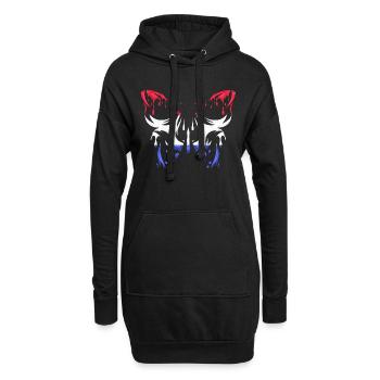 France pays drapeau officiel états continent - Sweat-shirt à capuche long Femme - noir - Devant