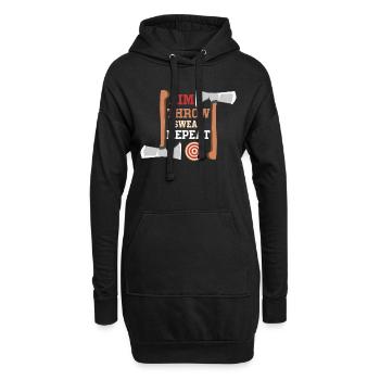 Aim Throw Swear Repeat Hatchet Ax Thrower - Hoodie-Kleid - Schwarz - Vorne