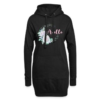 Für Axelle - Hoodie-Kleid - Schwarz - Vorne