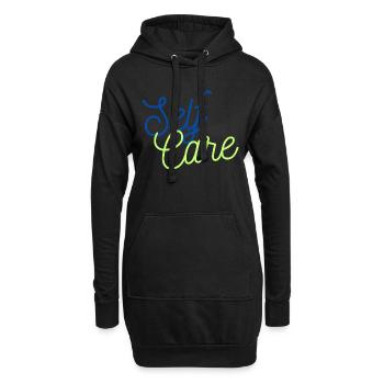 SelfCare - Hoodie-Kleid - Schwarz - Vorne