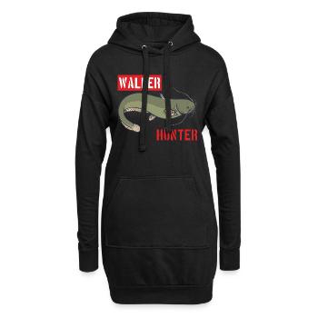 Chasseur de poisson-chat Chasseur de poisson-chat Poisson-chat chasseur de poisson-chat - Sweat-shirt à capuche long Femme - noir - Devant