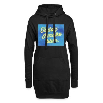 Today I make blue - Hoodie-Kleid - Schwarz - Vorne