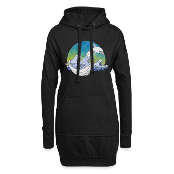 Delphine - Hoodie-Kleid - Schwarz - Vorne
