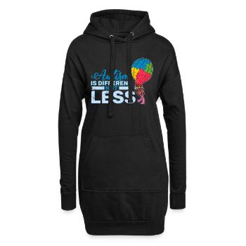 L’autisme est différent, pas moins Pièce de puzzle autiste - Sweat-shirt à capuche long Femme - noir - Devant