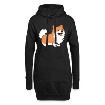 Spitz - Hoodie-Kleid - Schwarz - Vorne