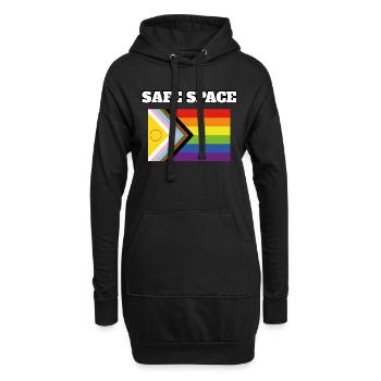 Inklusive Pride Pride SICHERER RAUM - Hoodie-Kleid - Schwarz - Vorne