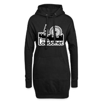 ICH BIN EIN LONDONER - Hoodie-Kleid - Schwarz - Vorne