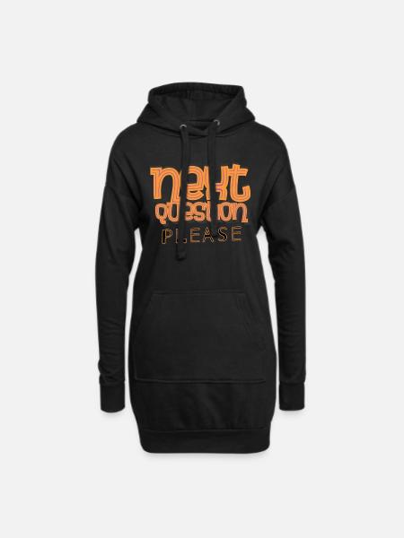 Next question please - Hoodie Dress - black