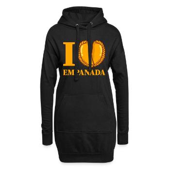 J’adore la cuisine hispanique sud-américaine Empanada - Sweat-shirt à capuche long Femme - noir - Devant