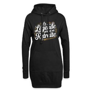 La légende prend sa retraite - Sweat-shirt à capuche long Femme - noir - Devant