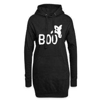 Halloween Boo Geist - Hoodie-Kleid - Schwarz - Vorne