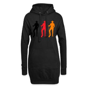 farmer farbig - Hoodie-Kleid - Schwarz - Vorne