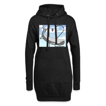 H2G2 Fan Art. Cachalot et chute de pétunia. 42 - Sweat-shirt à capuche long Femme - noir - Devant