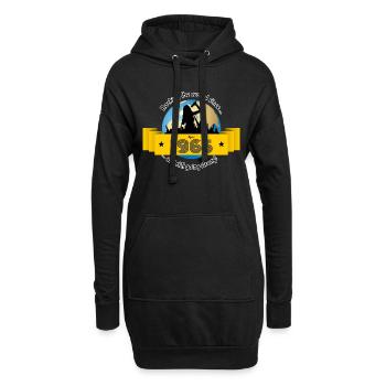 60. Geburtstag Secouant la foule depuis 04/1965 - Sweat-shirt à capuche long Femme - noir - Devant