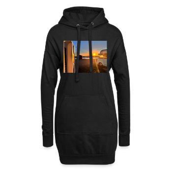 Storytelling - Sweat-shirt à capuche long Femme - noir - Devant