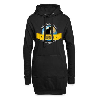 70ème anniversaire Secoue cette planète depuis 06/1955 - Sweat-shirt à capuche long Femme - noir - Devant