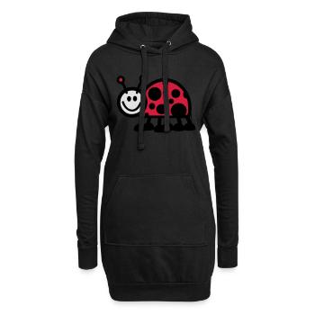 Marienkäfer - Hoodie-Kleid - Schwarz - Vorne