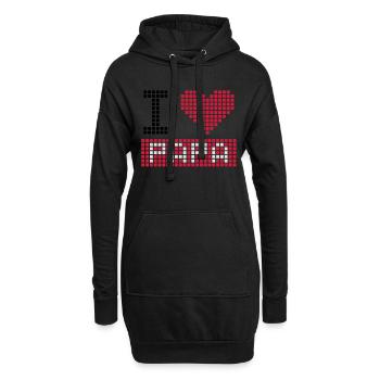 i love papa - Hoodie-Kleid - Schwarz - Vorne