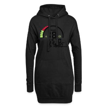 Gegen Jubiläum Jahre 18 Jahre - Hoodie-Kleid - Schwarz - Vorne