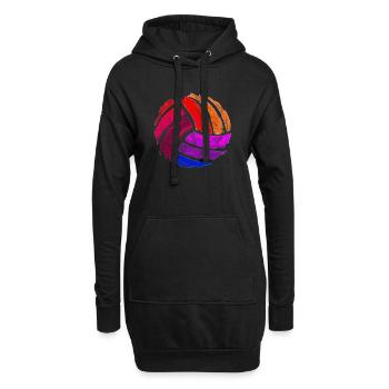 Volley-shirt de l’équipe de beach volley-shirt cadeau - Sweat-shirt à capuche long Femme - noir - Devant