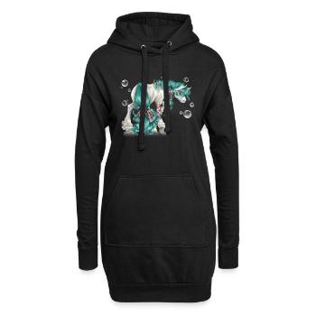 Opalina - Sweat-shirt à capuche long Femme - noir - Devant
