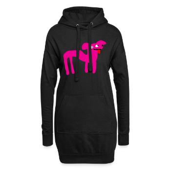 PDC - großes Original - Hoodie-Kleid - Schwarz - Vorne