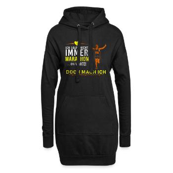 Marathon - Hoodie-Kleid - Schwarz - Vorne