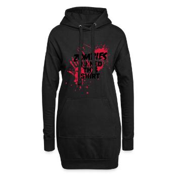 zombies runied this shirt - zombie blutflecken - Hoodie-Kleid - Schwarz - Vorne