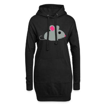 maus - Sweat-shirt à capuche long Femme - noir - Devant