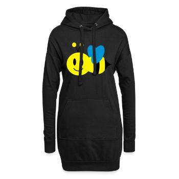 abeille - Sweat-shirt à capuche long Femme - noir - Devant