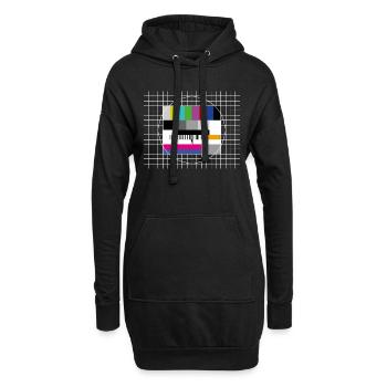 La même image de test (image de test FuBK - Sweat-shirt à capuche long Femme - noir - Devant
