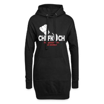 Chef - Sweat-shirt à capuche long Femme - noir - Devant