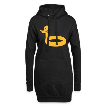 Duck Swimming Ring - Sweat-shirt à capuche long Femme - noir - Devant