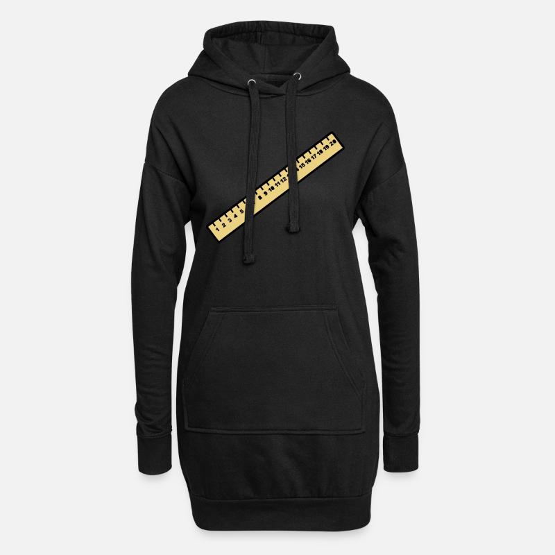 Lineal - Hoodie-Kleid - Schwarz