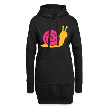 Snail - Hoodie Dress - black - Front