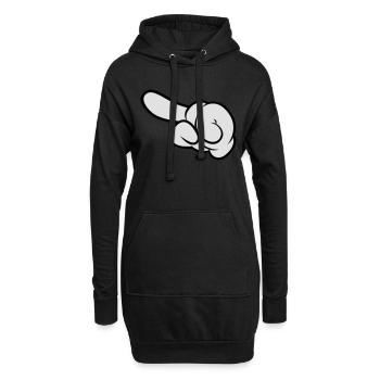 Comic Hand Pointing (Left) - Hoodie-Kleid - Schwarz - Vorne
