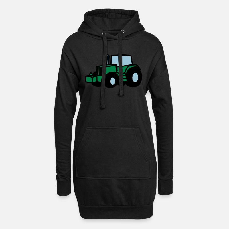 Traktor - Hoodie-Kleid - Schwarz