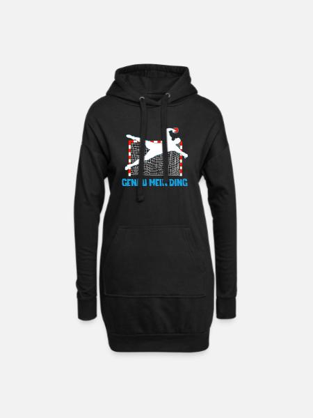 Handballer sind coole Typen - Hoodie-Kleid - Schwarz