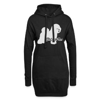 Bichon Frise - Sweat-shirt à capuche long Femme - noir - Devant