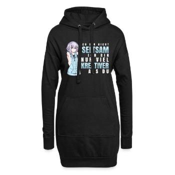 Anime - Kreativer als du - Hoodie-Kleid - Schwarz - Vorne