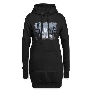 T-shirts cathédrale d’Helsinki, sweats à capuche, produits - Sweat-shirt à capuche long Femme - noir - Devant