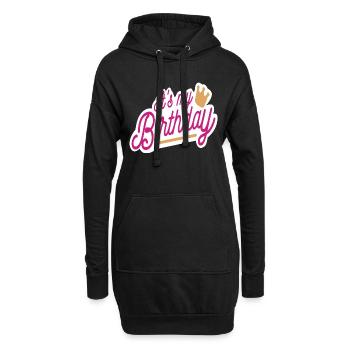 Mon anniversaire - Sweat-shirt à capuche long Femme - noir - Devant