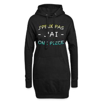 Je peux pas j'ai One Piece - Sweat-shirt à capuche long Femme - noir - Devant