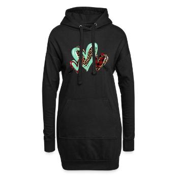 IMPRESSION DE ANIMAL DE COEUR - Hoodie-Kleid - Schwarz - Vorne