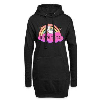 Death Metal Licorne - Sweat-shirt à capuche long Femme - noir - Devant